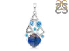 Labradorite & Blue Topaz Pendant LBD-RDP-47.