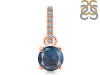 Labradorite & White Topaz Pendant LBD-RDP-549-CZ-LOOP.