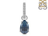 Labradorite & White Topaz Pendant LBD-RDP-550-CZ-LOOP.