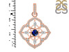 Labradorite & White Topaz Pendant LBD-RDP-797-CZ-LOOP.