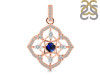 Labradorite & White Topaz Pendant LBD-RDP-797-CZ-LOOP.