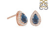 Labradorite & White Topaz Stud Earring LBD-RE-52.