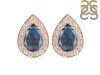 Labradorite & White Topaz Stud Earring LBD-RE-52.