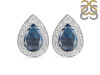 Labradorite & White Topaz Stud Earring LBD-RE-52.