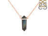 Labradorite & White Topaz Pencil Necklace LBD-RN-84.