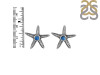 Labradorite Star Fish Stud Earring LBD-RUE-2.
