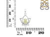 Libyan Desert Glass Lotus Pendant LDG-RDEP-877.