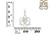 Libyan Desert Glass Triquetra Heart Knot Pendant LDG-RDEP-880.
