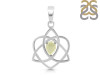 Libyan Desert Glass Triquetra Heart Knot Pendant LDG-RDEP-880.