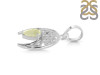 Libyan Desert Glass Crescent Moon Pendant LDG-RDEP-890.