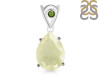 Libyan Desert Glass & Moldavite Pendant LDG-RDP-481-MLD-LOOP.