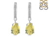 Lemon Quartz & White Topaz Hoop Earring LEM-RDE-1223.