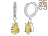 Lemon Quartz & White Topaz Hoop Earring LEM-RDE-1223.