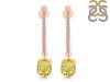 Lemon Quartz & White Topaz Hoop Earring LEM-RDE-1469.