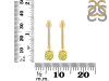 Lemon Quartz & White Topaz Hoop Earring LEM-RDE-1469.