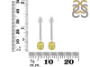 Lemon Quartz & White Topaz Hoop Earring LEM-RDE-1469.