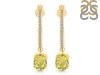 Lemon Quartz & White Topaz Hoop Earring LEM-RDE-1469.