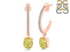 Lemon Quartz & White Topaz Hoop Earring LEM-RDE-1469.