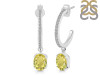 Lemon Quartz & White Topaz Hoop Earring LEM-RDE-1469.