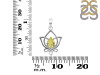 Lemon Quartz Lotus Pendant LEM-RDEP-877.