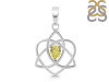 Lemon Quartz Triquetra Heart Knot Pendant LEM-RDEP-880.