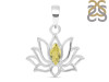 Lemon Quartz Lotus Pendant LEM-RDN-166.