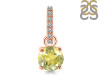 Lemon Quartz & White Topaz Pendant LEM-RDP-549-CZ-LOOP.