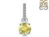 Lemon Quartz & White Topaz Pendant LEM-RDP-549-CZ-LOOP.
