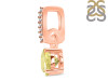 Lemon Quartz & White Topaz Pendant LEM-RDP-549-CZ-LOOP.