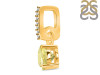 Lemon Quartz & White Topaz Pendant LEM-RDP-549-CZ-LOOP.