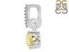 Lemon Quartz & White Topaz Pendant LEM-RDP-549-CZ-LOOP.
