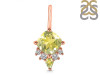 Lemon Quartz & White Topaz Pendant LEM-RDP-729.