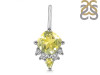 Lemon Quartz & White Topaz Pendant LEM-RDP-729.