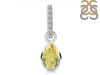 Lemon Quartz & White Topaz Pendant LEM-RDP-779-CZ-LOOP.