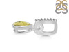 Lemon Quartz & White Topaz Pendant LEM-RDP-779-CZ-LOOP.