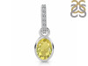 Lemon Quartz & White Topaz Pendant LEM-RDP-780-CZ-LOOP.