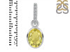 Lemon Quartz & White Topaz Pendant LEM-RDP-792-CZ-LOOP.