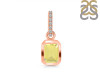 Lemon Quartz & White Topaz Pendant LEM-RDP-954-CZ-LOOP.