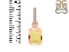 Lemon Quartz & White Topaz Pendant LEM-RDP-954-CZ-LOOP.