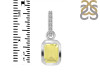 Lemon Quartz & White Topaz Pendant LEM-RDP-954-CZ-LOOP.