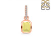 Lemon Quartz & White Topaz Pendant LEM-RDP-955-CZ-LOOP.