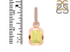 Lemon Quartz & White Topaz Pendant LEM-RDP-955-CZ-LOOP.