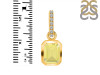 Lemon Quartz & White Topaz Pendant LEM-RDP-955-CZ-LOOP.