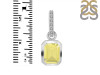 Lemon Quartz & White Topaz Pendant LEM-RDP-955-CZ-LOOP.