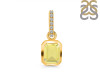 Lemon Quartz & White Topaz Pendant LEM-RDP-955-CZ-LOOP.