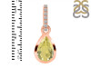 Lemon Quartz & White Topaz Pendant LEM-RDP-956-CZ-LOOP.