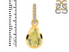 Lemon Quartz & White Topaz Pendant LEM-RDP-956-CZ-LOOP.