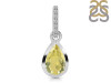 Lemon Quartz & White Topaz Pendant LEM-RDP-956-CZ-LOOP.