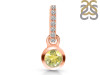 Lemon Quartz & White Topaz Pendant LEM-RDP-957-CZ-LOOP.