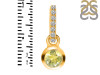 Lemon Quartz & White Topaz Pendant LEM-RDP-957-CZ-LOOP.